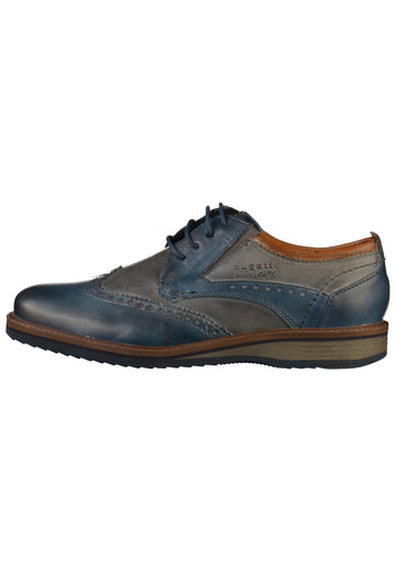 Bugatti Halbschuhe Leder/Textil Blau - surf4shoes