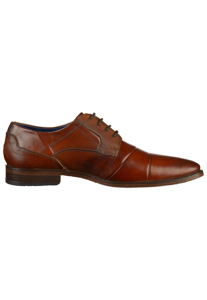 Bugatti Businessschuhe Glattleder Cognac - surf4shoes