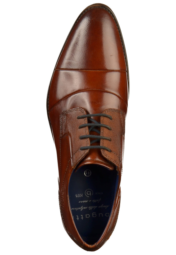 Bugatti Businessschuhe Glattleder Cognac - surf4shoes