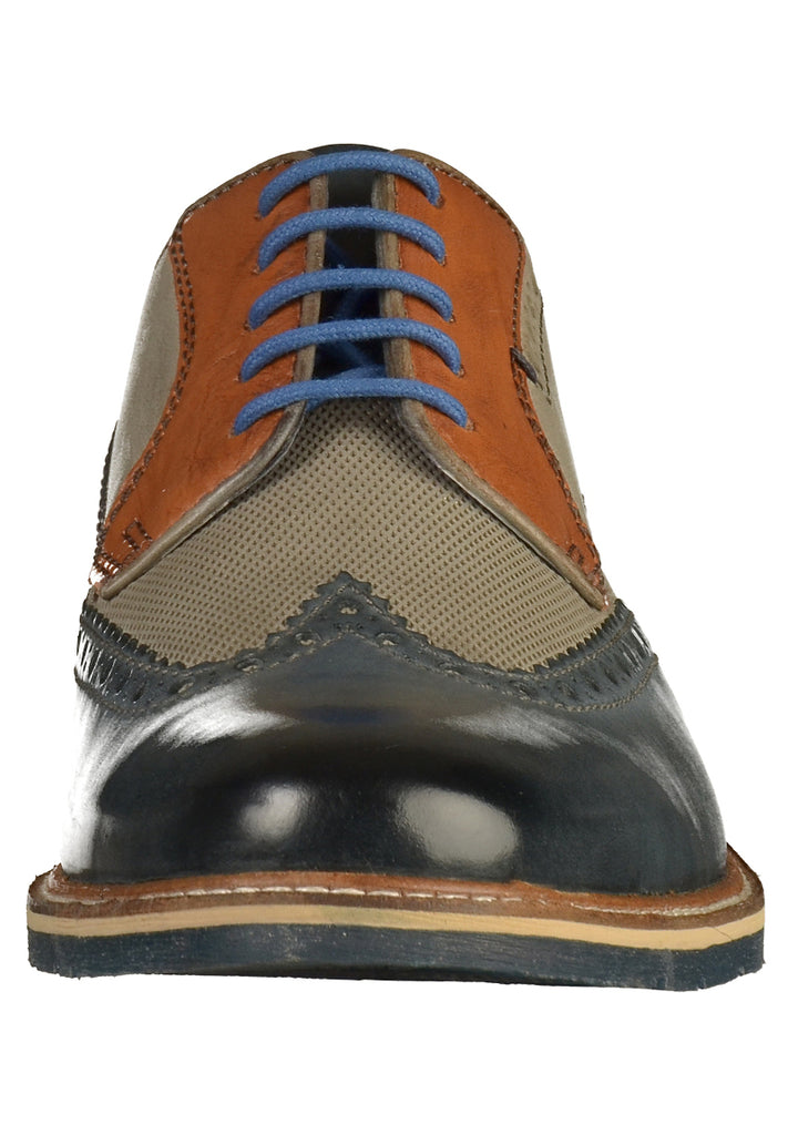 Bugatti Halbschuhe Leder Blau/Grau - surf4shoes