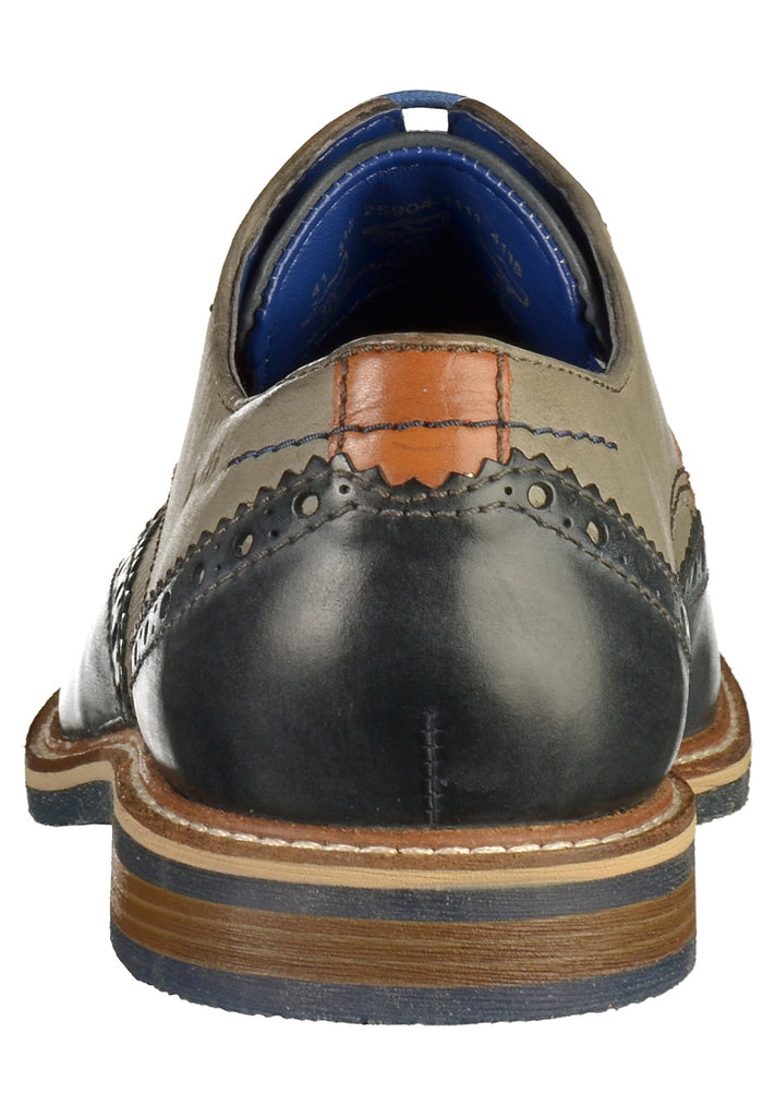 Bugatti Halbschuhe Leder Blau/Grau - surf4shoes