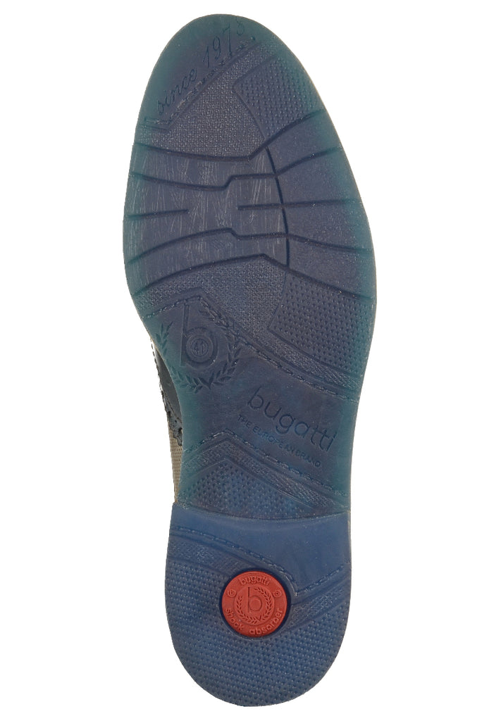 Bugatti Halbschuhe Leder Blau/Grau - surf4shoes
