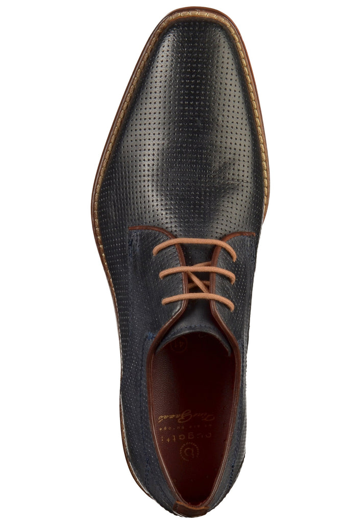 Bugatti Businessschuhe Glattleder Dunkelblau - surf4shoes