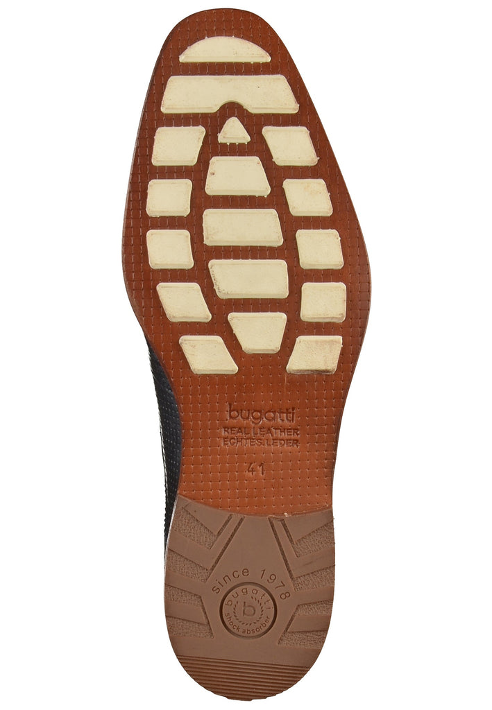 Bugatti Businessschuhe Glattleder Dunkelblau - surf4shoes