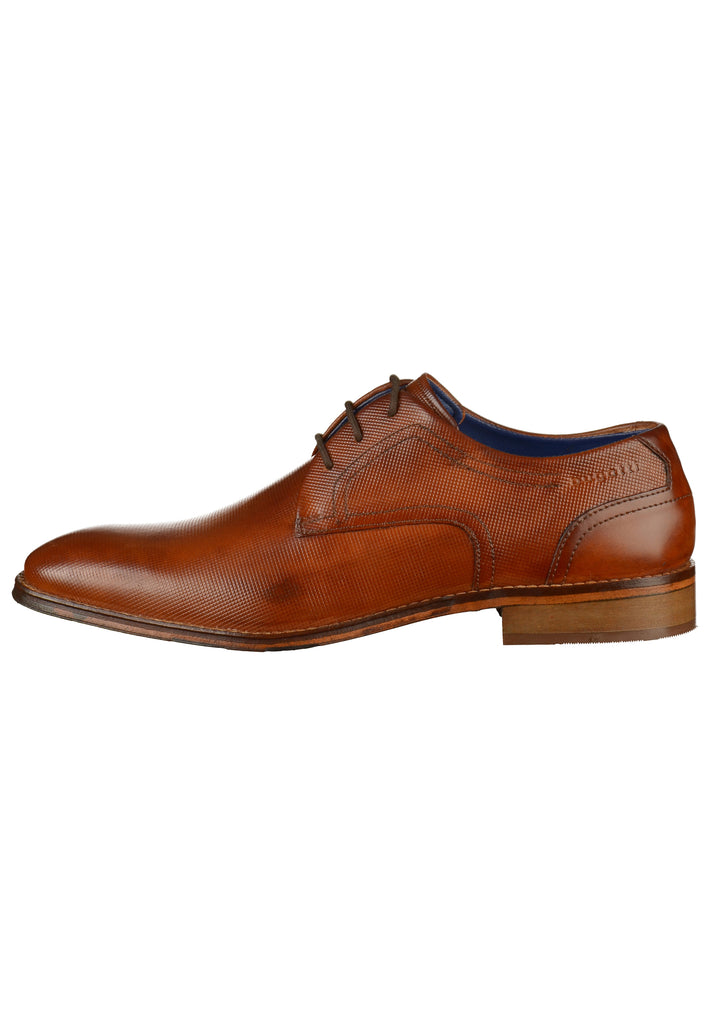 BUGATTI Businessschuhe Glattleder Cognac - surf4shoes