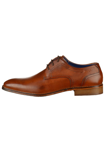 BUGATTI Businessschuhe Glattleder Cognac - surf4shoes