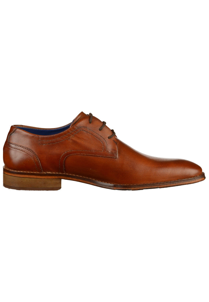 BUGATTI Businessschuhe Glattleder Cognac - surf4shoes