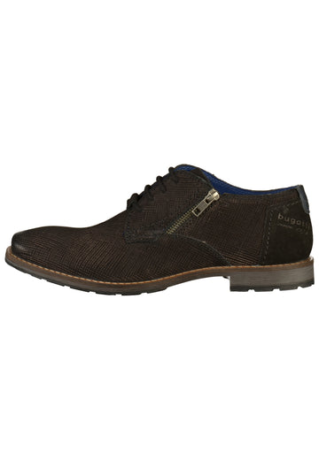 BUGATTI Businessschuhe Veloursleder Schwarz - surf4shoes