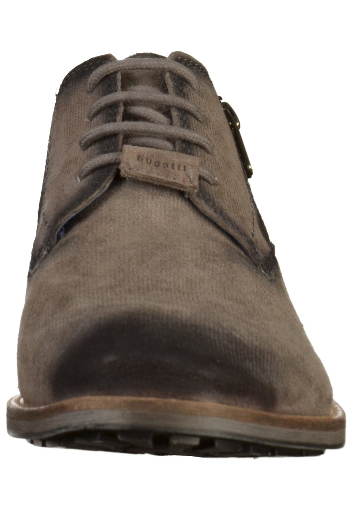 BUGATTI Businessschuhe Veloursleder Grau/Schwarz - surf4shoes