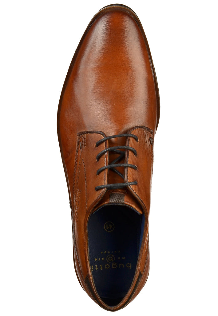 Bugatti Halbschuhe Glattleder Cognac - surf4shoes