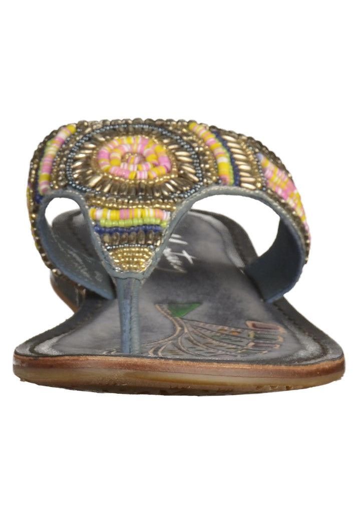 Mustang Zehensteg Leder Blau - surf4shoes