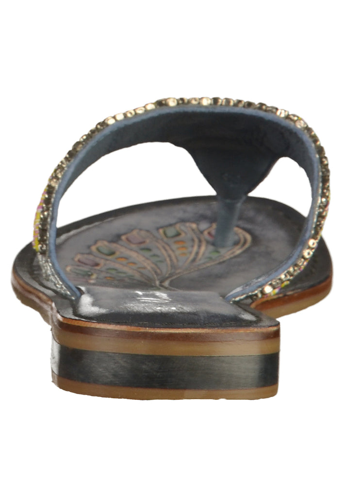 Mustang Zehensteg Leder Blau - surf4shoes