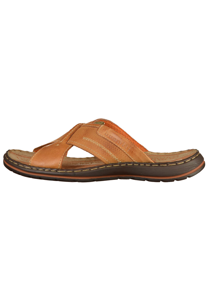 Bugatti Pantoletten Glattleder Cognac - surf4shoes