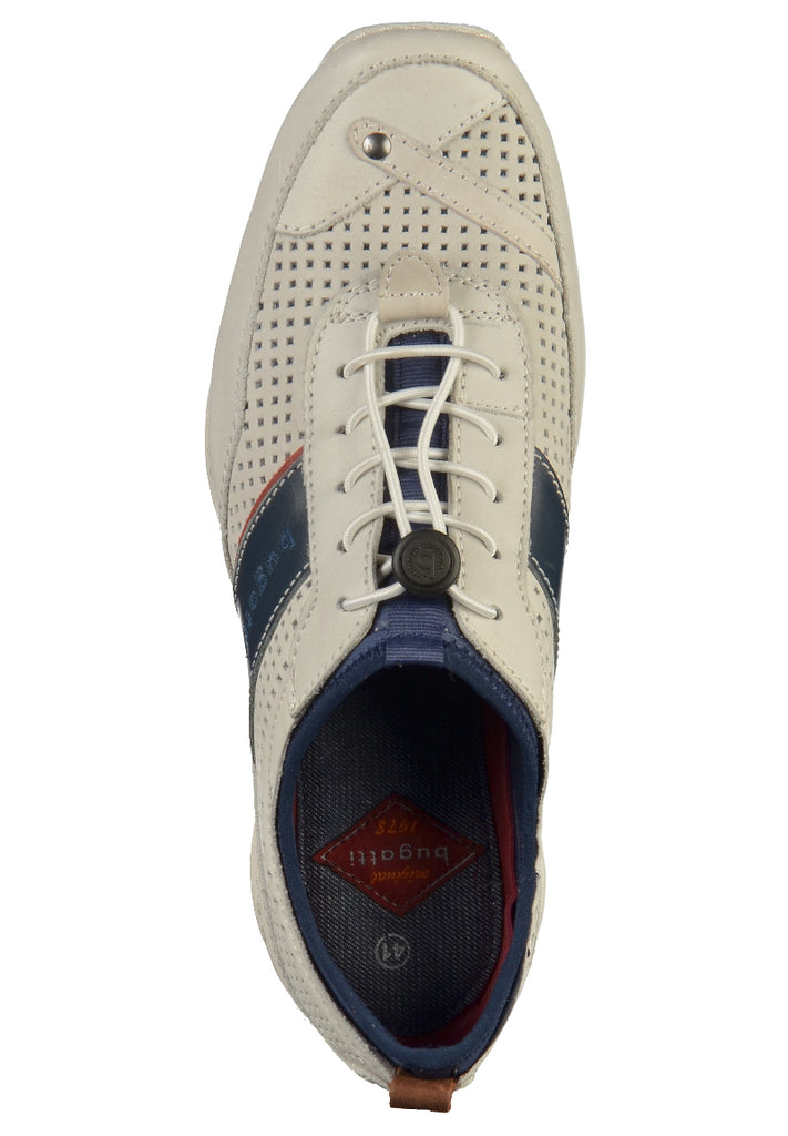 Bugatti Halbschuhe Glattleder Weiß - surf4shoes