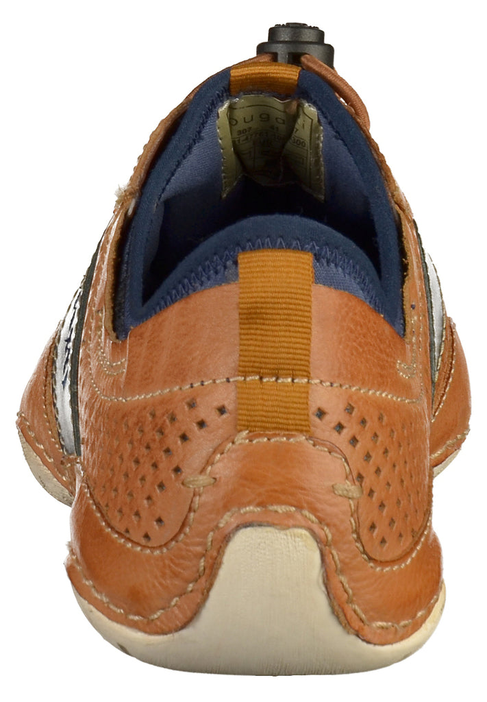 BUGATTI Halbschuhe Glattleder Cognac - surf4shoes