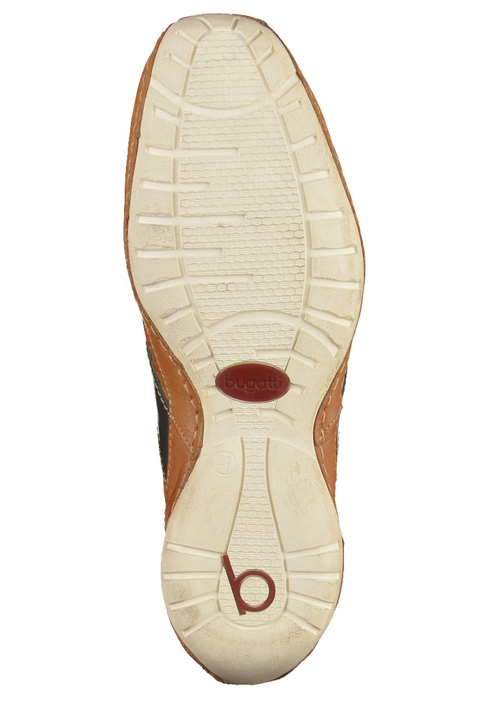 BUGATTI Halbschuhe Glattleder Cognac - surf4shoes