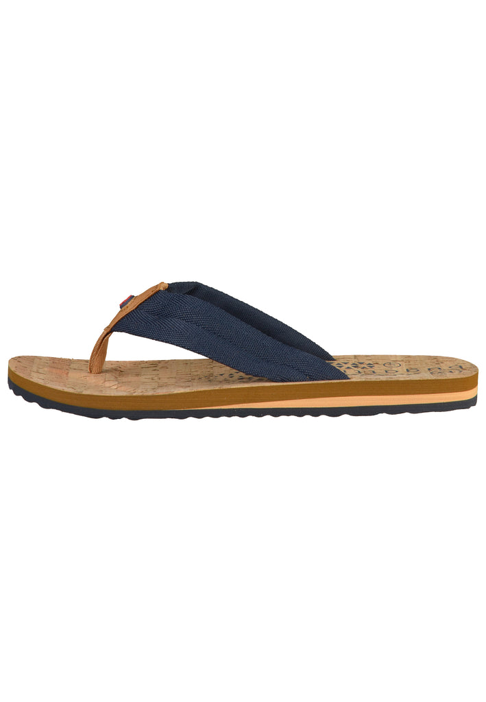 Bugatti Pantoletten Lederimitat Dunkelblau - surf4shoes