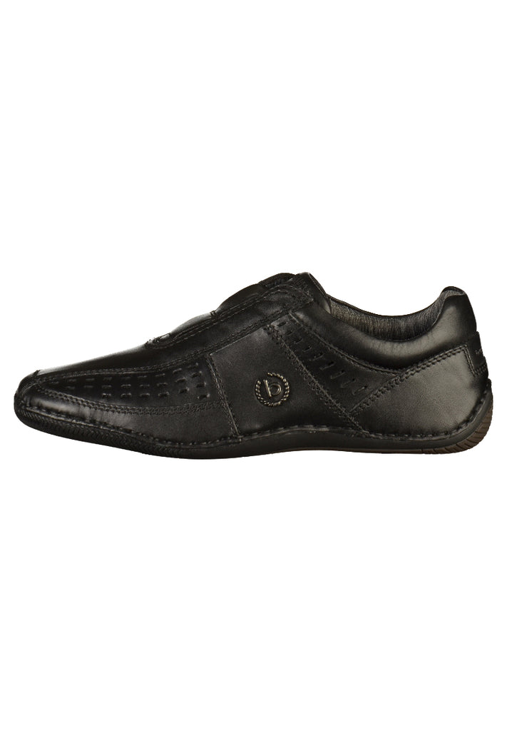 Bugatti Slipper Glattleder Schwarz - surf4shoes