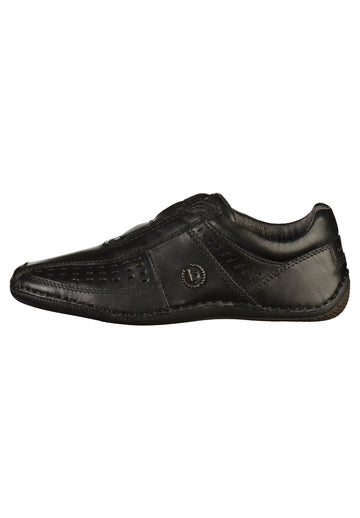 Bugatti Slipper Glattleder Schwarz - surf4shoes