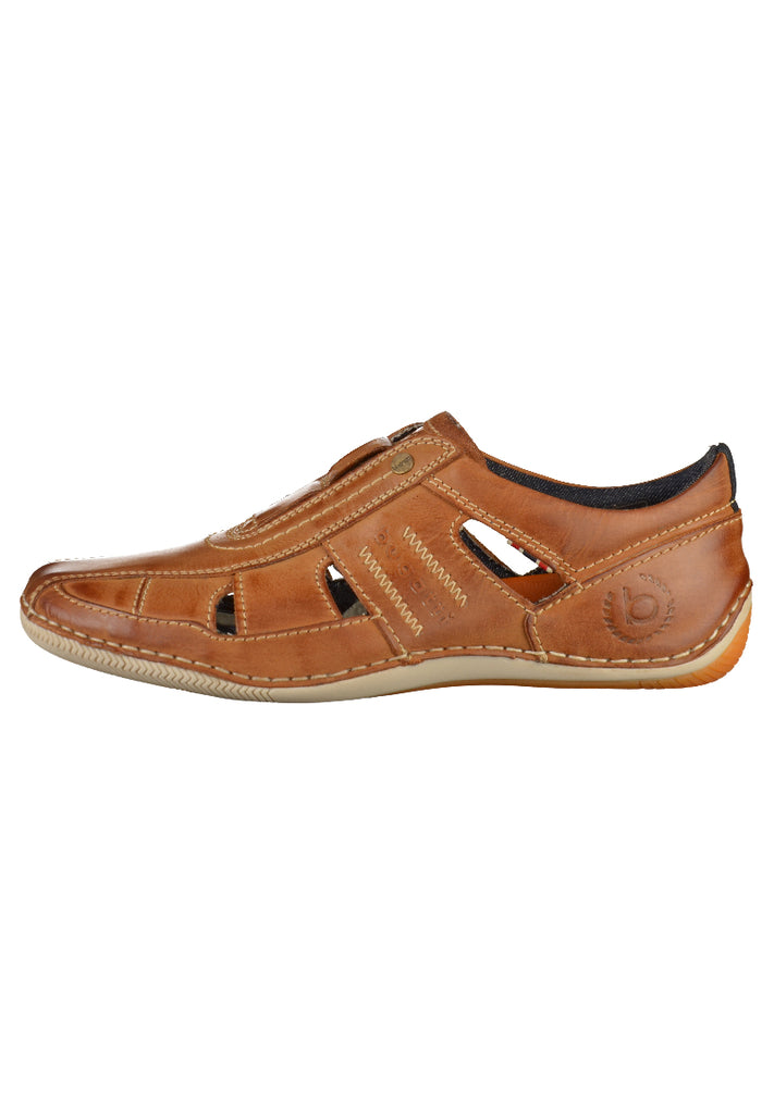 Bugatti Slipper Glattleder Cognac - surf4shoes