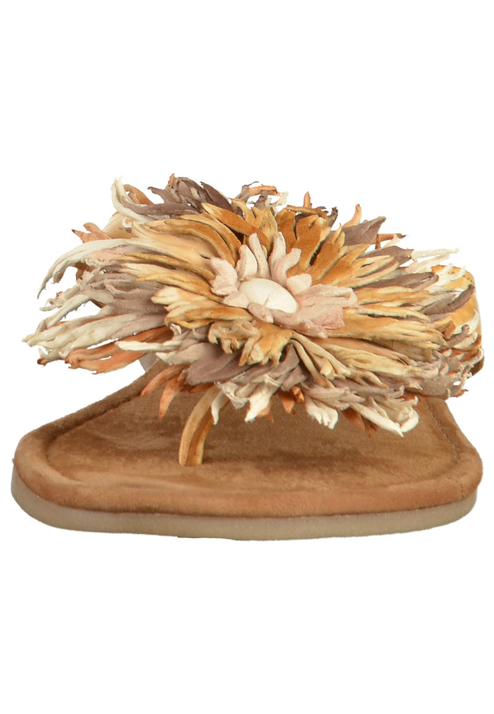 Lazamani Zehensteg Leder Beige - surf4shoes