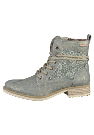 Dockers Stiefelette Lederimitat/Textil Hellblau - surf4shoes