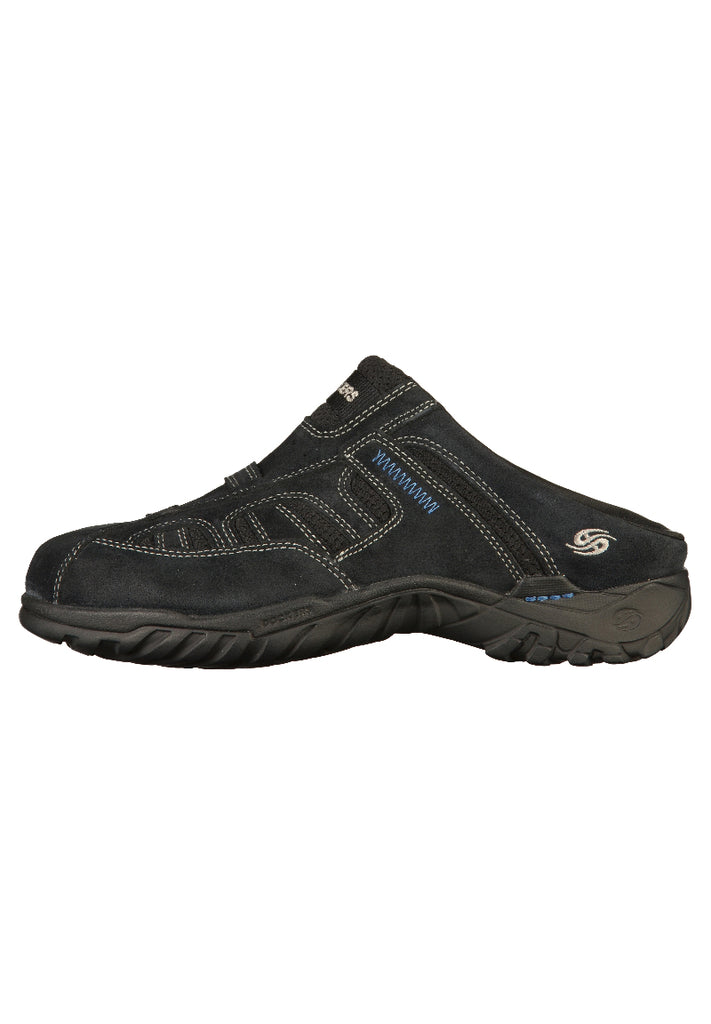 Dockers Pantoletten Veloursleder Schwarz - surf4shoes