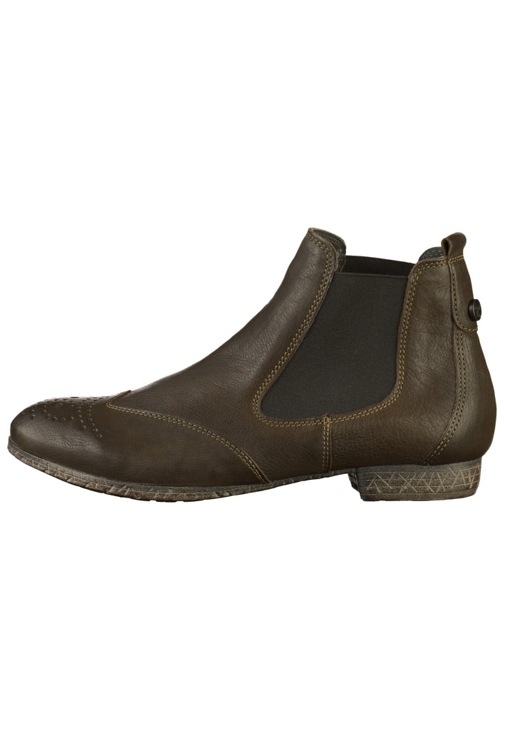 Think! Stiefelette Glattleder Oliv - surf4shoes