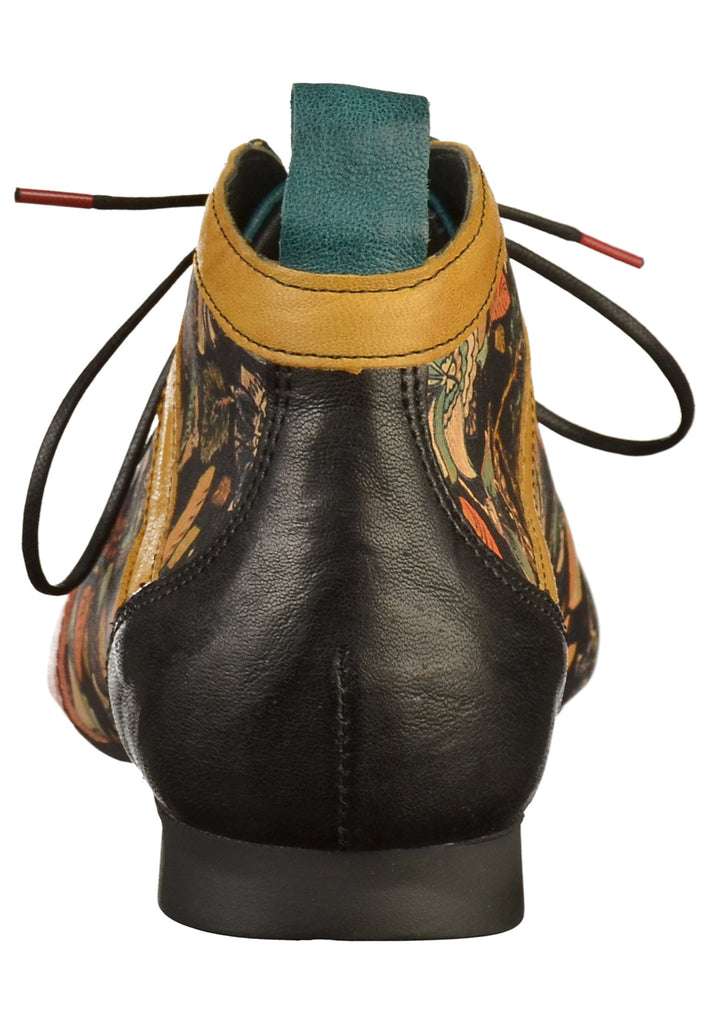 Think! Halbschuhe Leder Schwarz/Gelb - surf4shoes