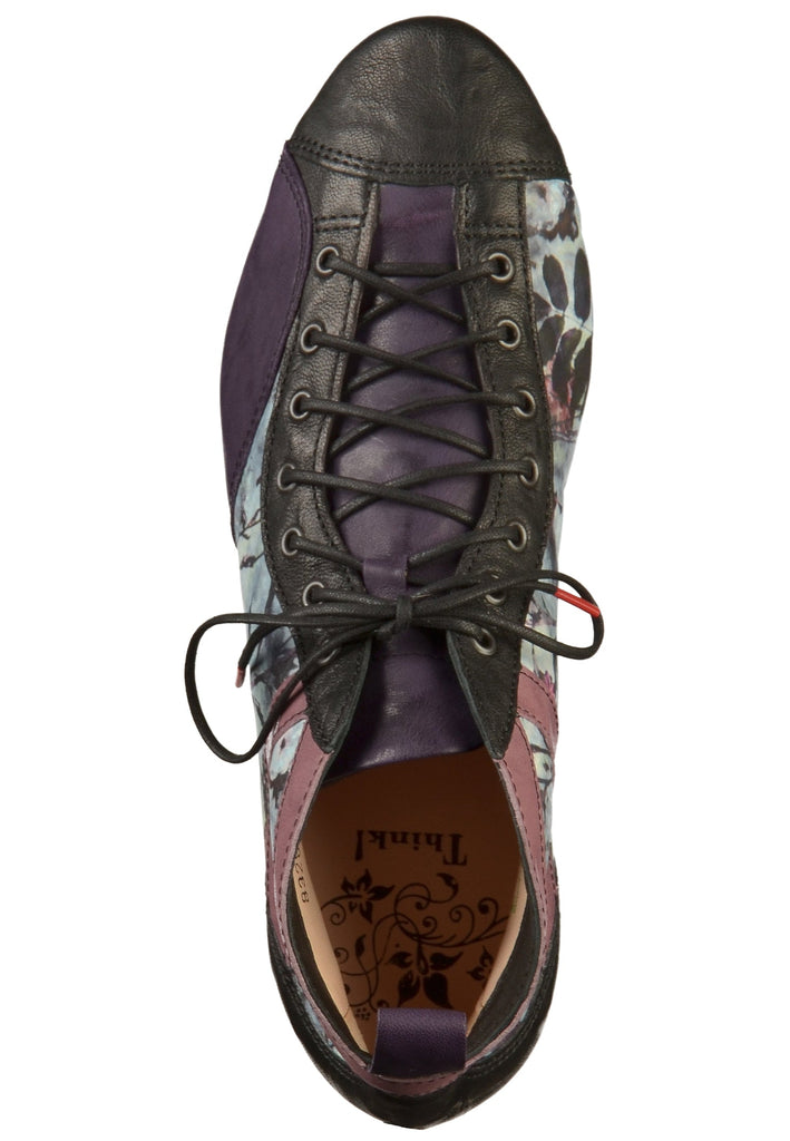 Think! Halbschuhe Leder Violett/Schwarz - surf4shoes