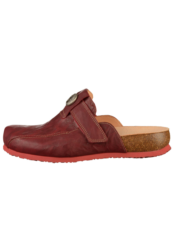 Think! Clogs Leder Rot - surf4shoes