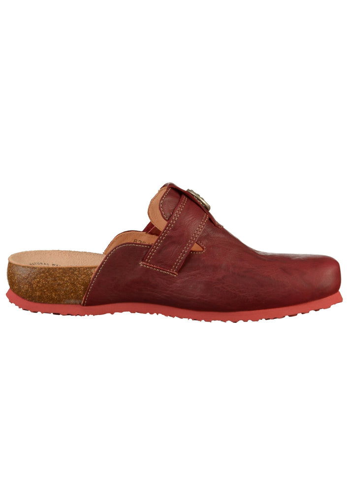 Think! Clogs Leder Rot - surf4shoes