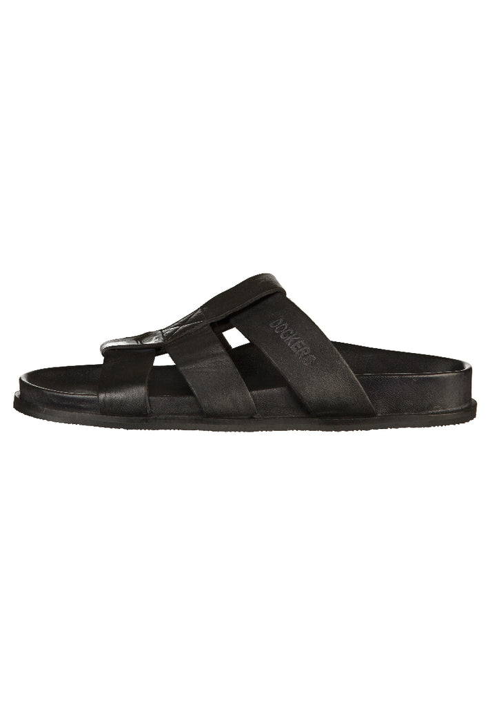 Dockers Pantoletten Leder Schwarz - surf4shoes