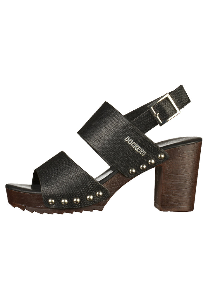 Dockers Sandalen Lederimitat Schwarz - surf4shoes