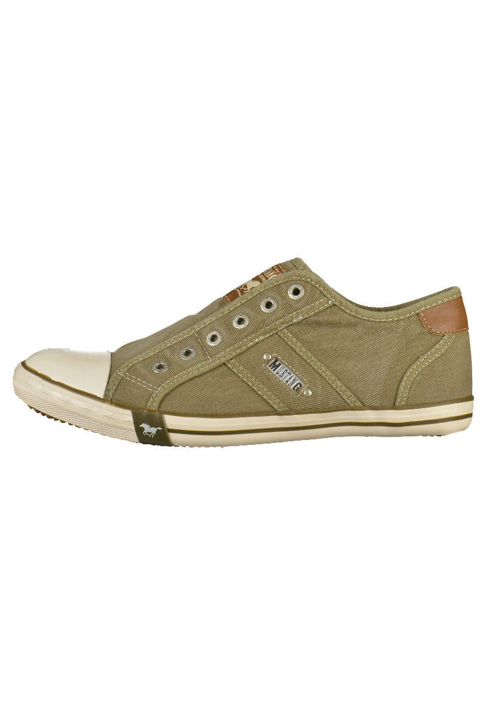 Mustang Sneaker Canvas Khaki - surf4shoes