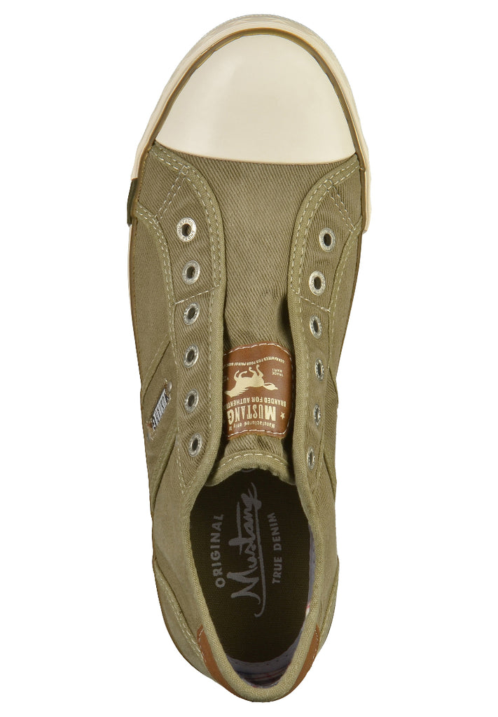 Mustang Sneaker Canvas Khaki - surf4shoes