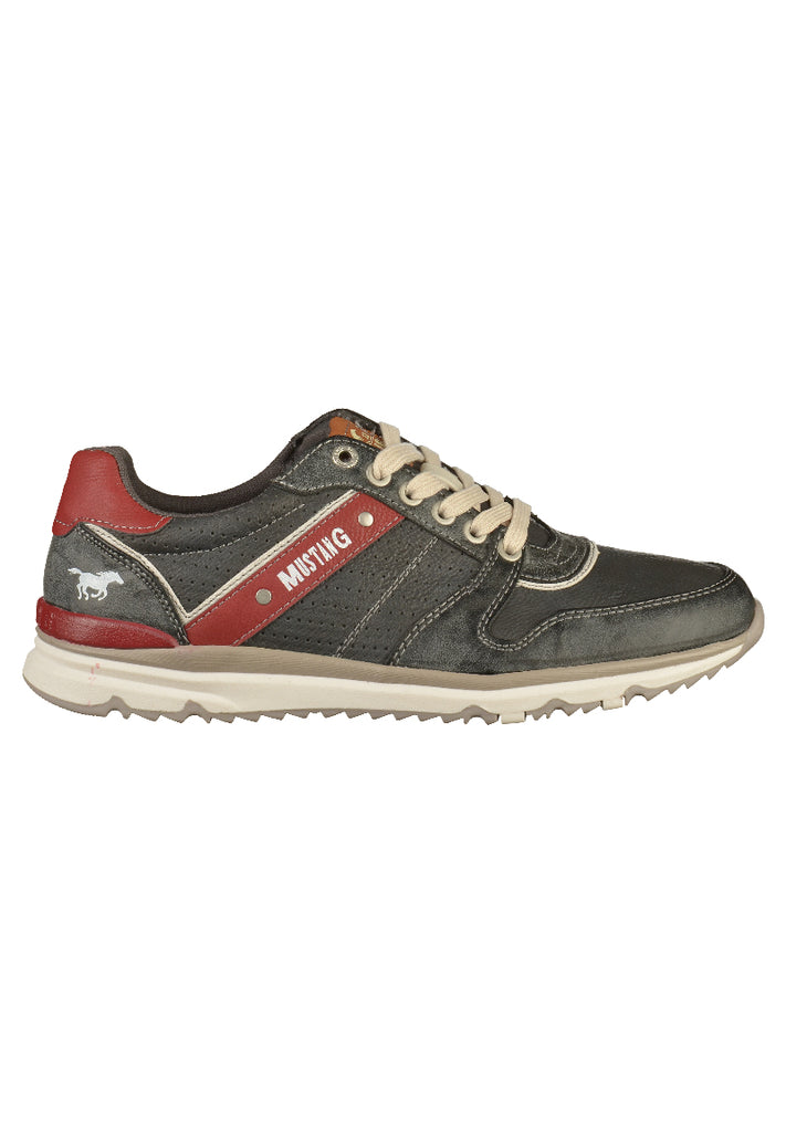 Mustang Sneaker Lederimitat Dunkelgrau - surf4shoes