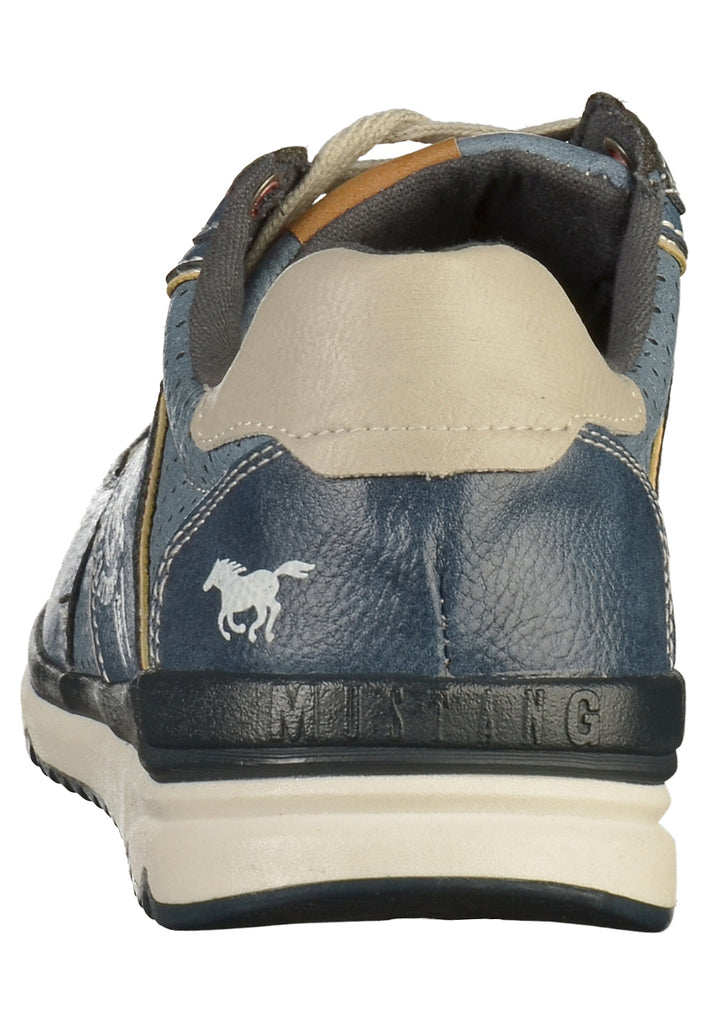 Mustang Sneaker Lederimitat Blau - surf4shoes