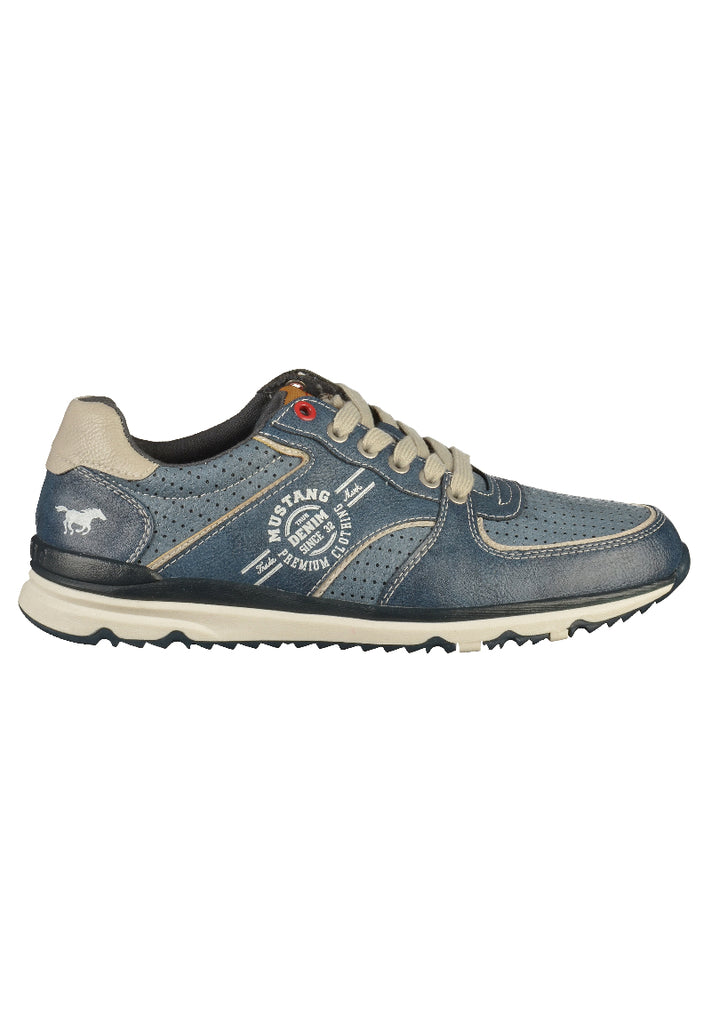 Mustang Sneaker Lederimitat Blau - surf4shoes