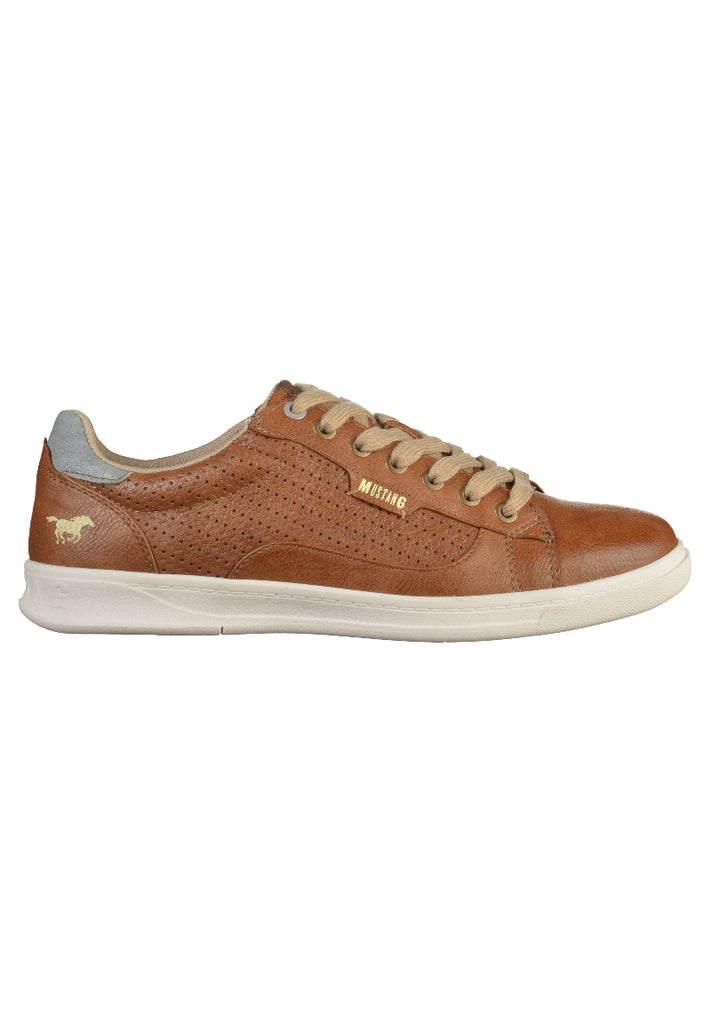 Mustang Sneaker Lederimitat Kastanie - surf4shoes