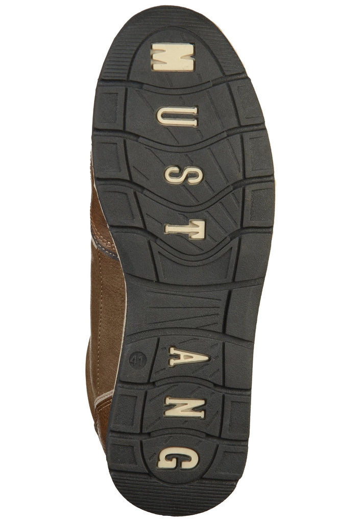 Mustang Sneaker Lederimitat Dunkelbraun - surf4shoes