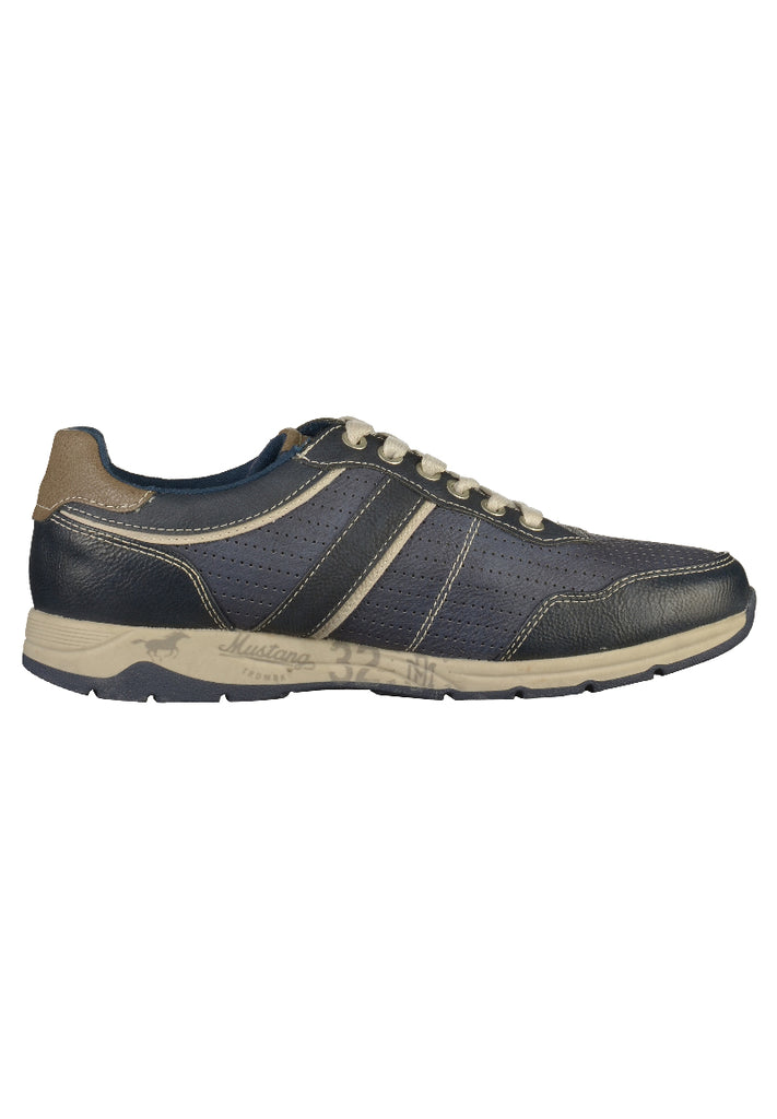 Mustang Sneaker Lederimitat Dunkelblau - surf4shoes