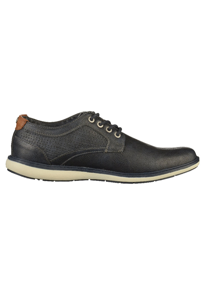 Mustang Halbschuhe Lederimitat Navy - surf4shoes