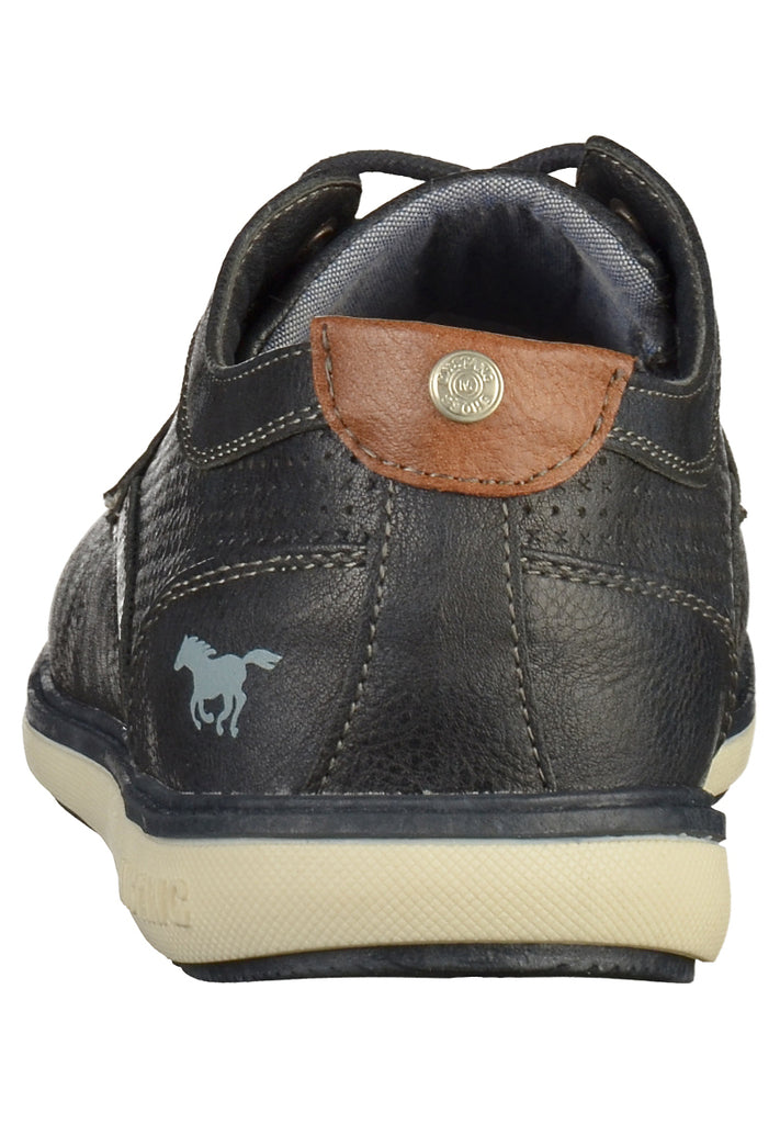 Mustang Halbschuhe Lederimitat Navy - surf4shoes