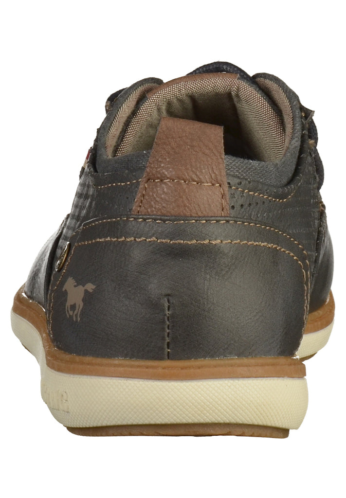 Mustang Halbschuhe Lederimitat Dunkelgrau - surf4shoes