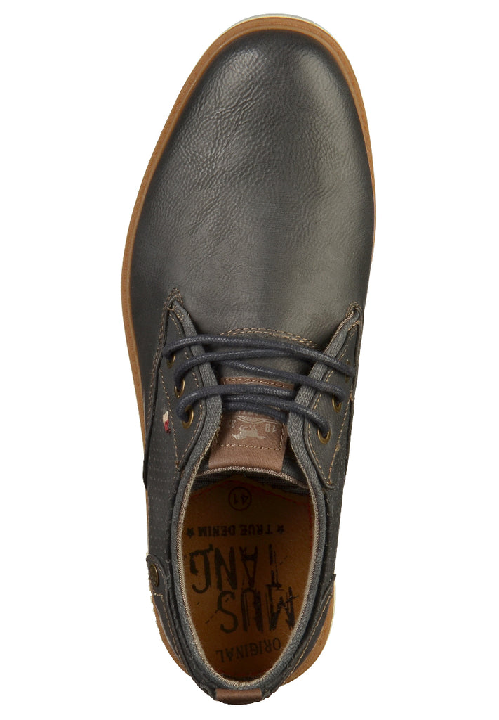 Mustang Halbschuhe Lederimitat Dunkelgrau - surf4shoes