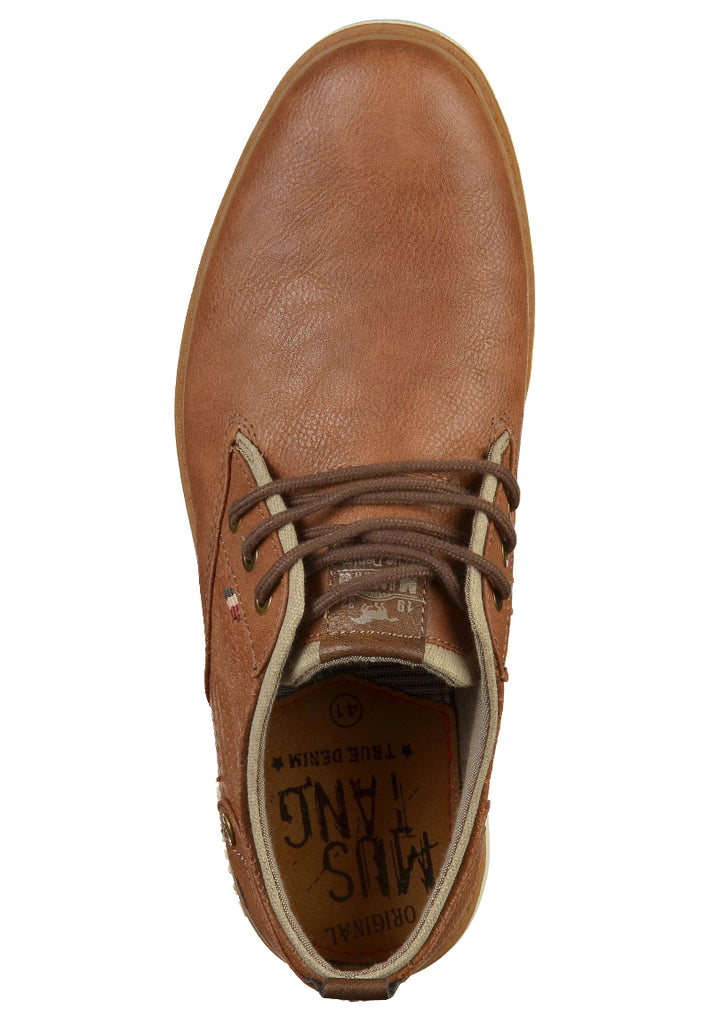 Mustang Halbschuhe Lederimitat Cognac - surf4shoes
