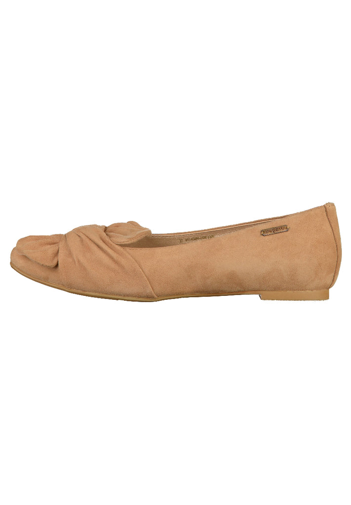 Bugatti Ballerinas Veloursleder Beige - surf4shoes