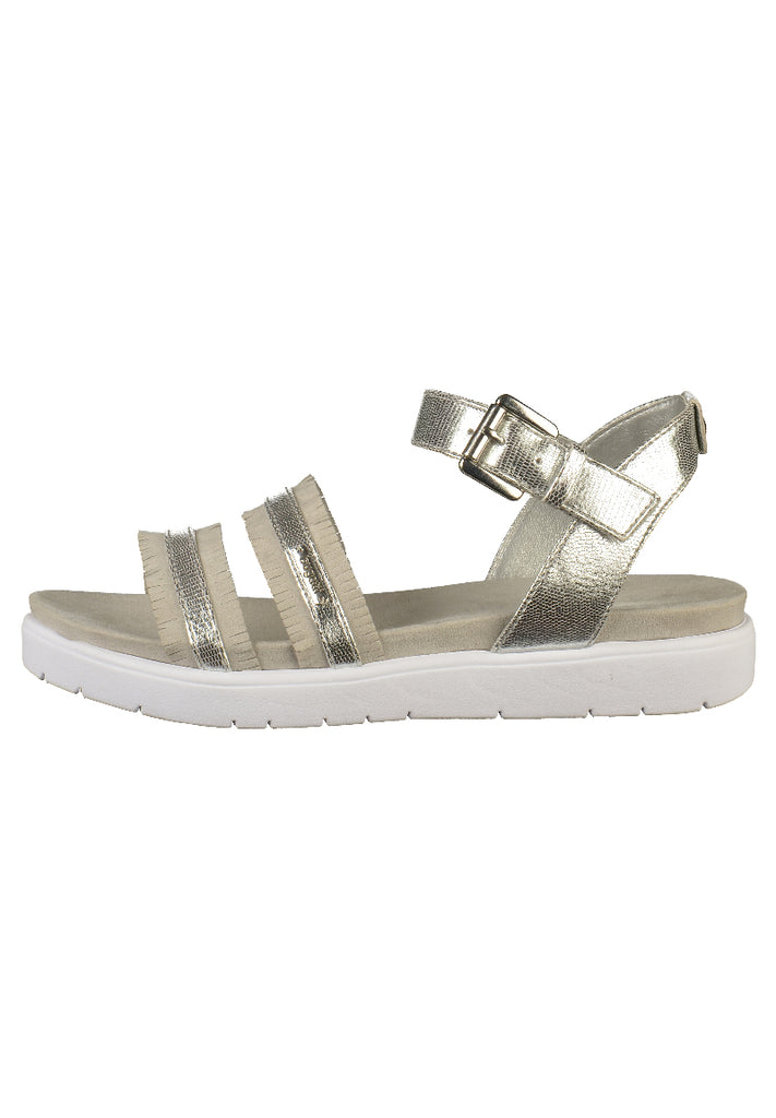 Bugatti Sandalen Lederimitat/Textil Hellgrau - surf4shoes