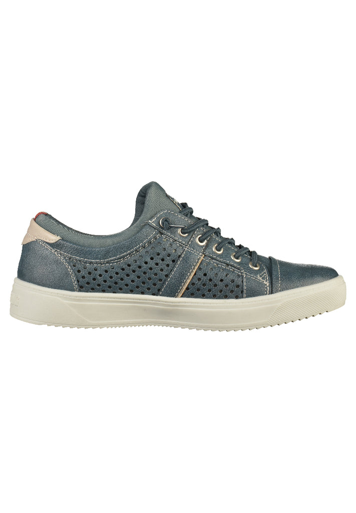 Mustang Sneaker Lederimitat/Textil Blau - surf4shoes